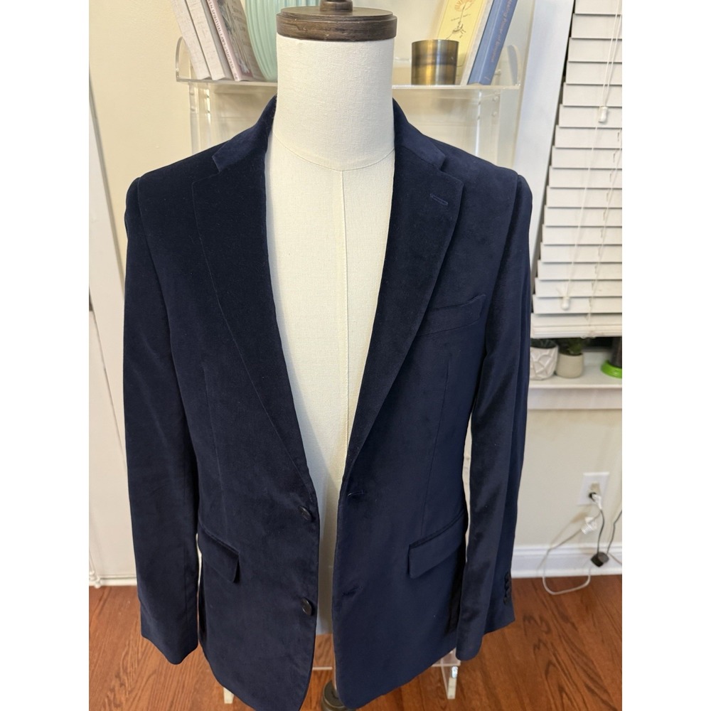 Tommy Hilfiger navy blue velvet blazer sports coat men's 36 regular